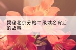 揭秘北京分站二级域名背后的故事
