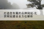 打造您专属的品牌网站-北京网站建设全方位解析