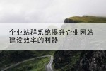 企业站群系统提升企业网站建设效率的利器