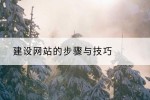 建设网站的步骤与技巧