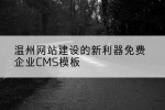 温州网站建设的新利器免费企业CMS模板