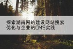 探索湖南网站建设网站搜索优化与企业站CMS实践