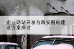 企业网站开发与西安网站建设方案探讨
