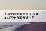 上海营销型网站建设-提升企业竞争力的关键一步