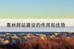 惠州网站建设的作用和优势