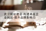 武汉网站建设-构建卓越企业网站-提升品牌影响力