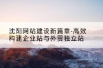 沈阳网站建设新篇章-高效构建企业站与外贸独立站