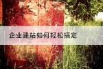 企业建站如何轻松搞定