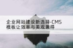 企业网站建设新选择-CMS模板让效率与美观兼得