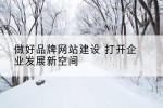 做好品牌网站建设 打开企业发展新空间