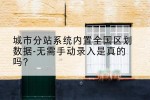城市分站系统内置全国区划数据-无需手动录入是真的吗？