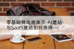 零基础做电商单页-AI建站与SaaS建站如何抉择